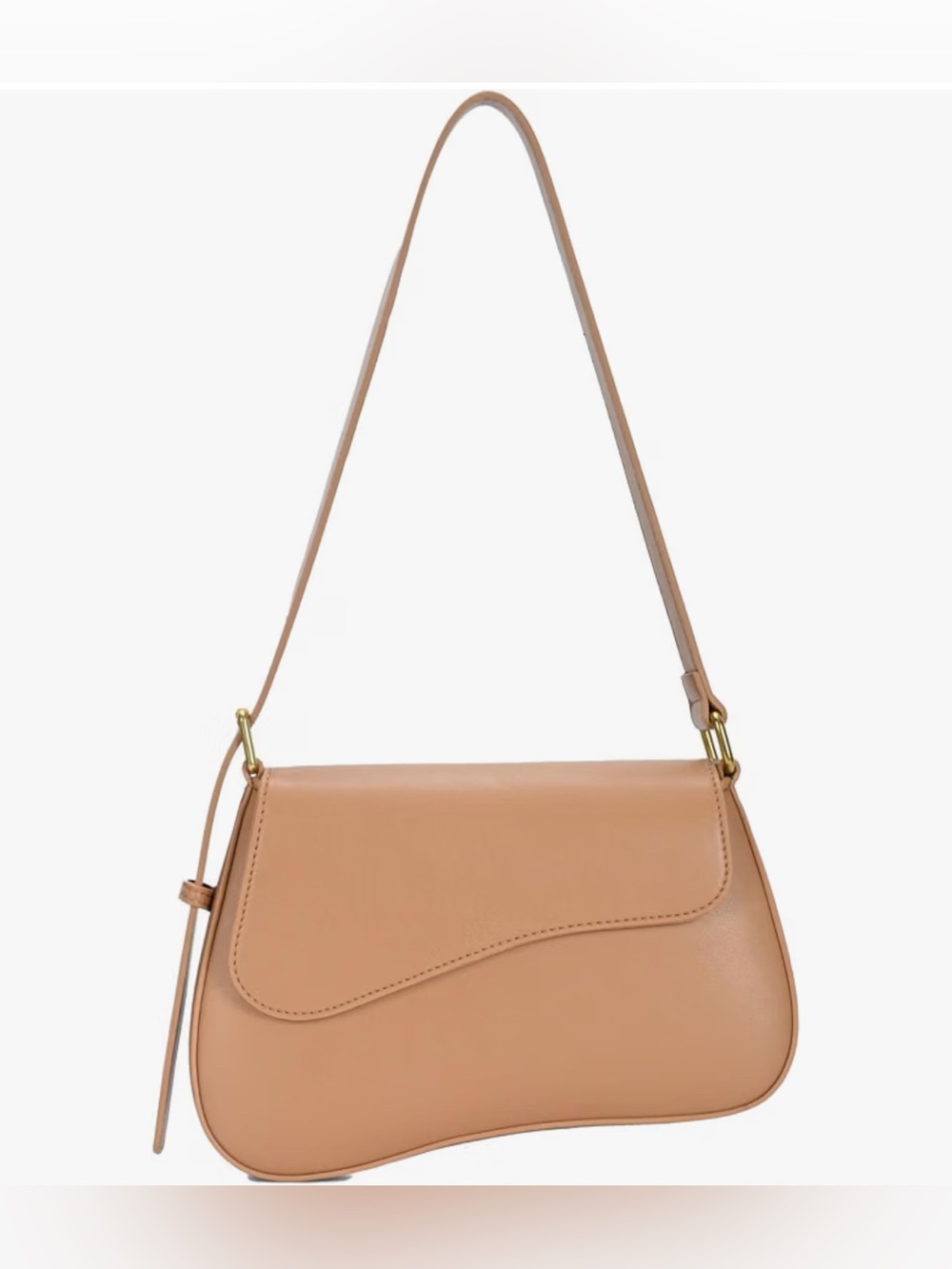 Classic Saddle Shoulder Bag in Tan